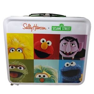 Sally Hansen Sesame Street Lunch Box‎ 2023 Metal Tin Elmo Big Bird Oscar …